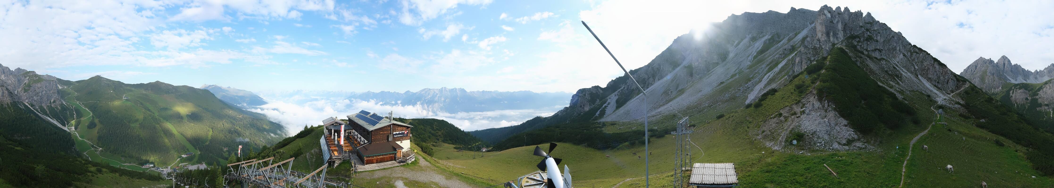 Archiv Foto Webcam Axams: Blick vom Birgitzköpflhaus