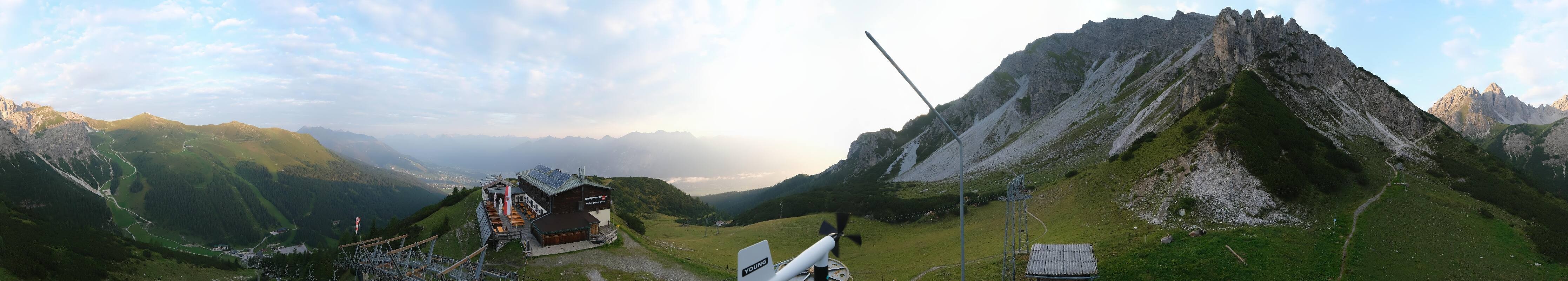 Archiv Foto Webcam Axams: Blick vom Birgitzköpflhaus