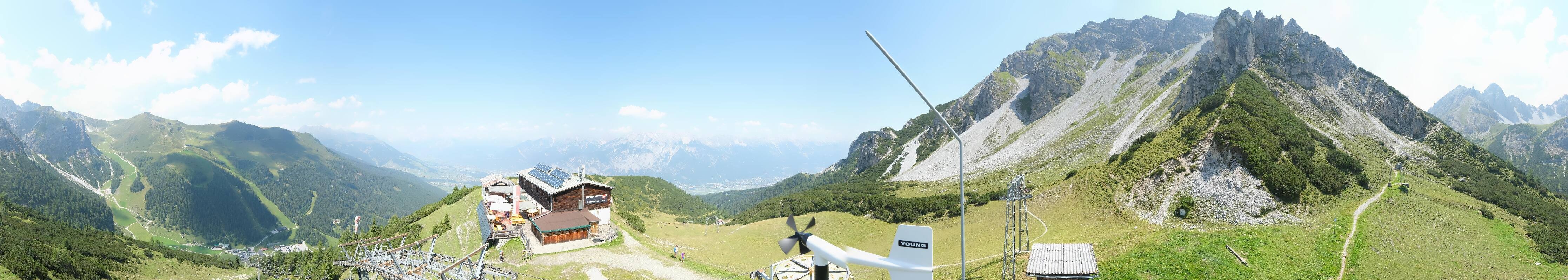 Archiv Foto Webcam Axams: Blick vom Birgitzköpflhaus