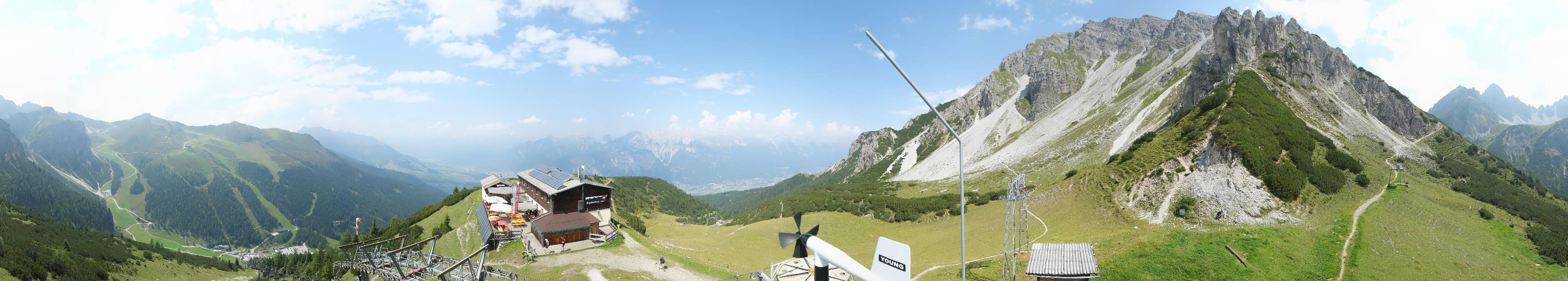 Archiv Foto Webcam Axams: Blick vom Birgitzköpflhaus