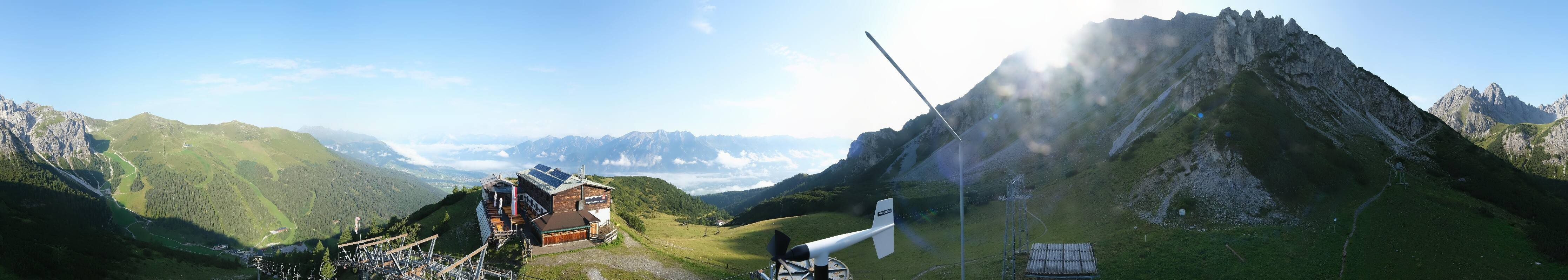 Archiv Foto Webcam Axams: Blick vom Birgitzköpflhaus