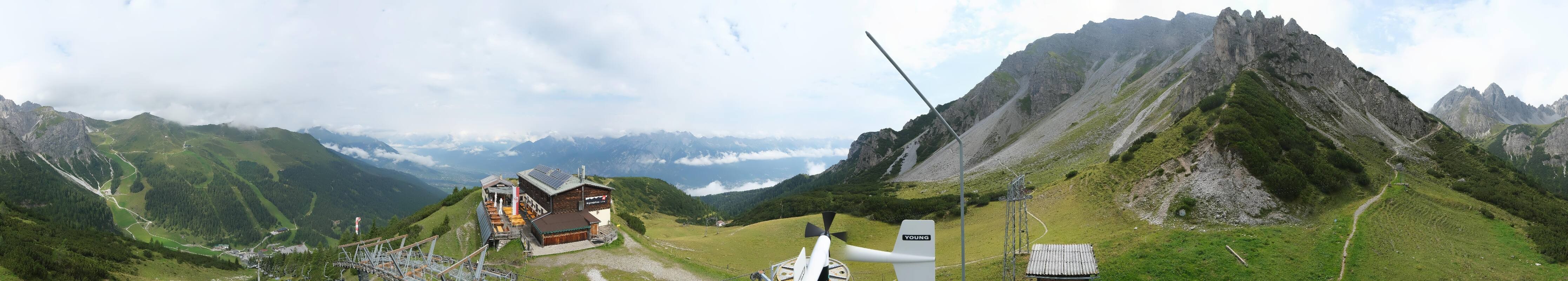 Archiv Foto Webcam Axams: Blick vom Birgitzköpflhaus