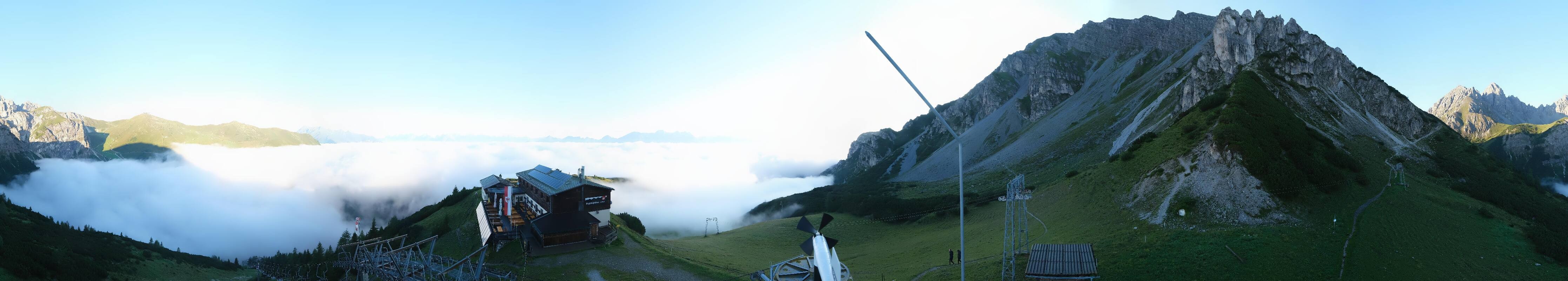 Archiv Foto Webcam Axams: Blick vom Birgitzköpflhaus