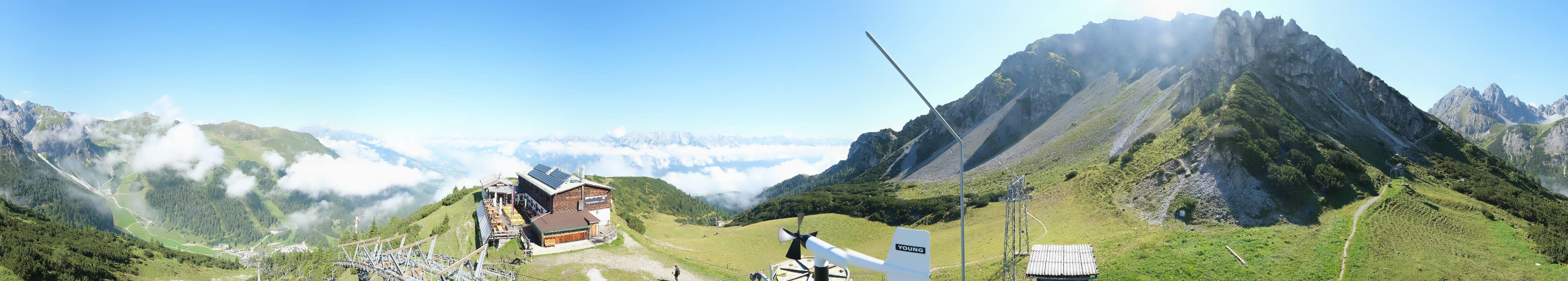 Archiv Foto Webcam Axams: Blick vom Birgitzköpflhaus