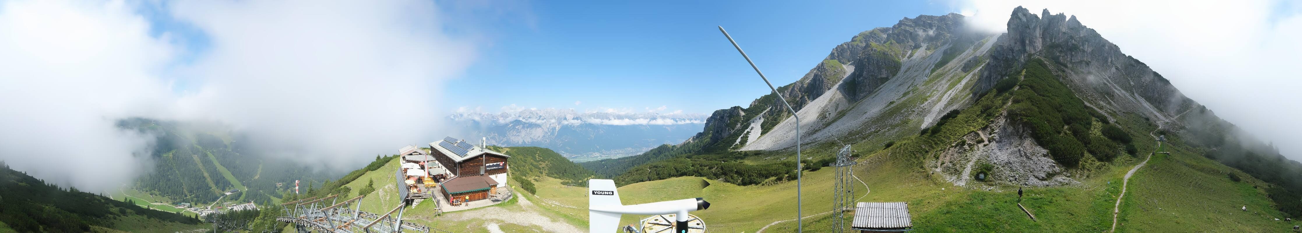 Archiv Foto Webcam Axams: Blick vom Birgitzköpflhaus