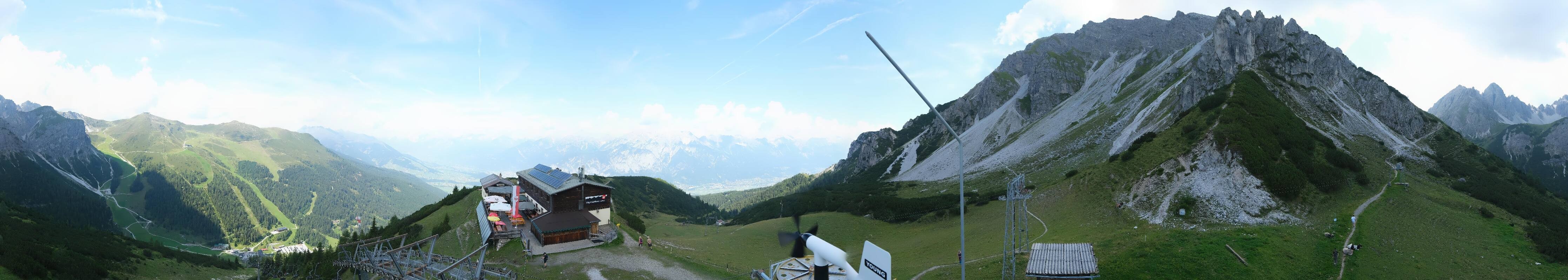 Archiv Foto Webcam Axams: Blick vom Birgitzköpflhaus