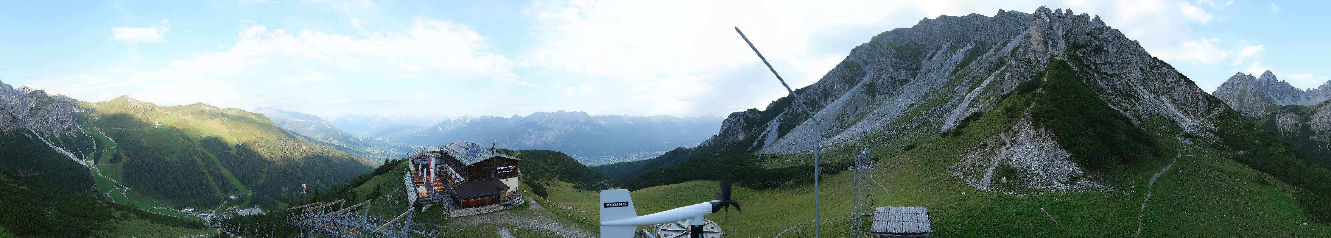 Archiv Foto Webcam Axams: Blick vom Birgitzköpflhaus