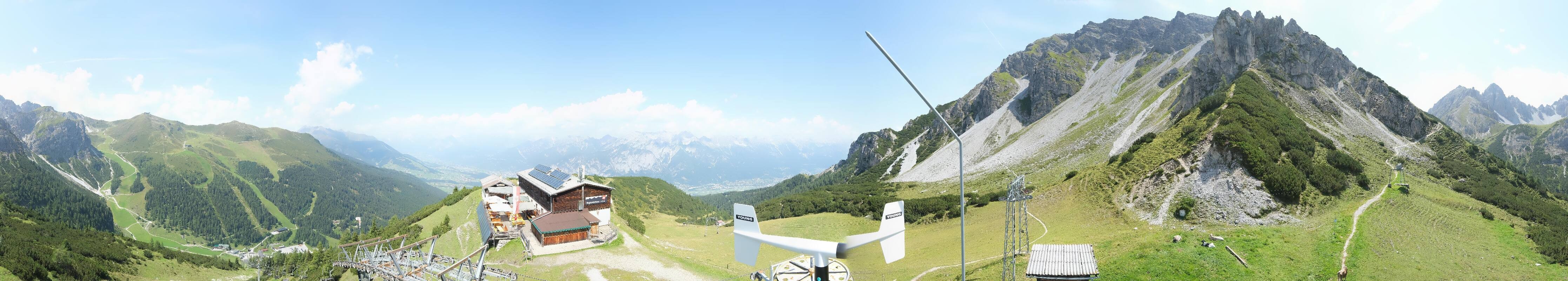 Archiv Foto Webcam Axams: Blick vom Birgitzköpflhaus