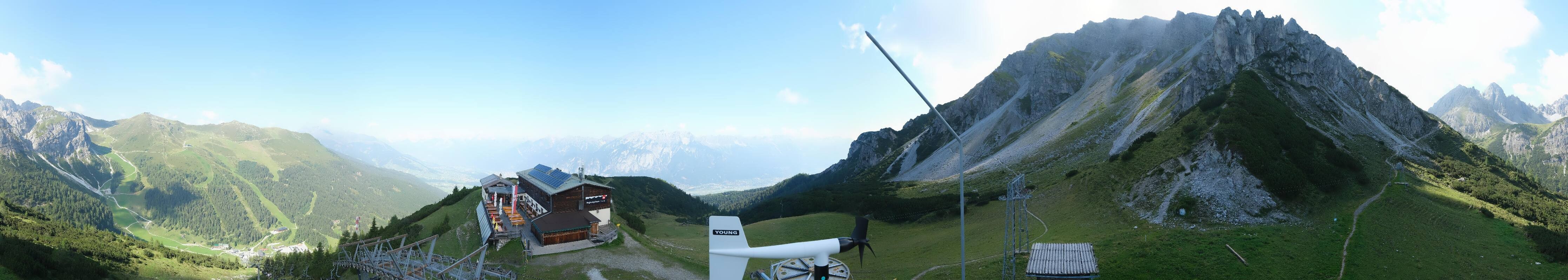 Archiv Foto Webcam Axams: Blick vom Birgitzköpflhaus