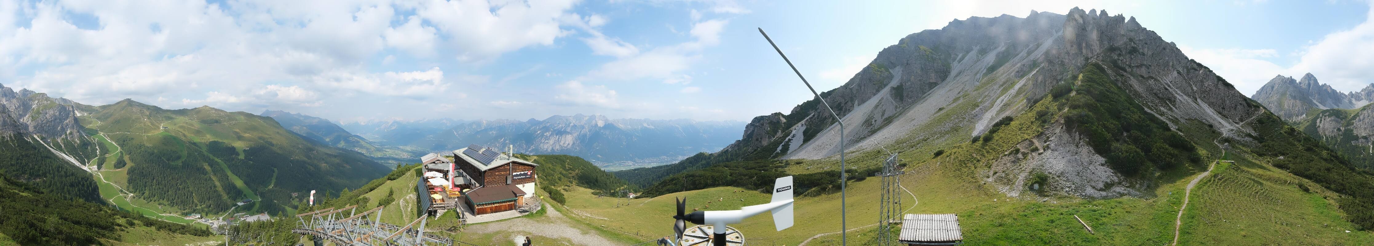 Archiv Foto Webcam Axams: Blick vom Birgitzköpflhaus