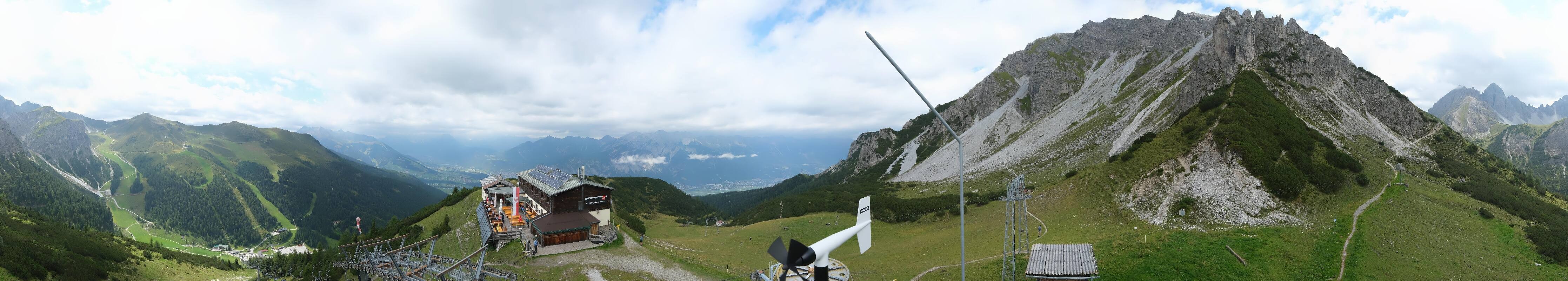 Archiv Foto Webcam Axams: Blick vom Birgitzköpflhaus