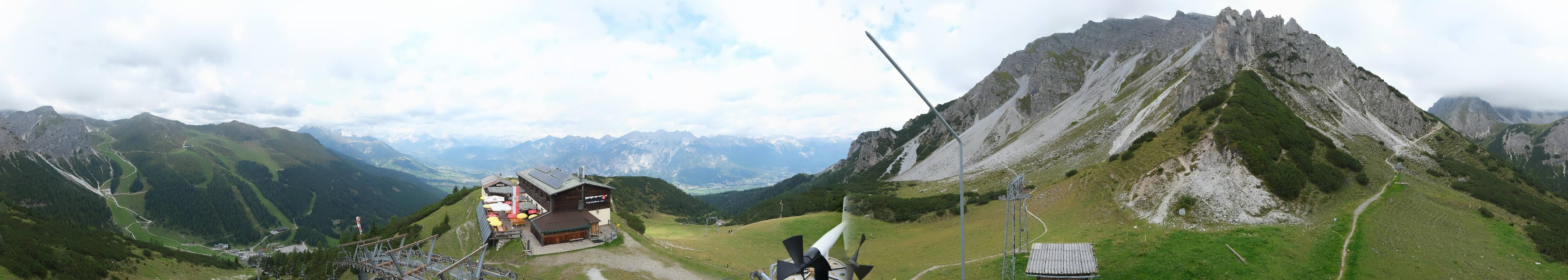 Archiv Foto Webcam Axams: Blick vom Birgitzköpflhaus