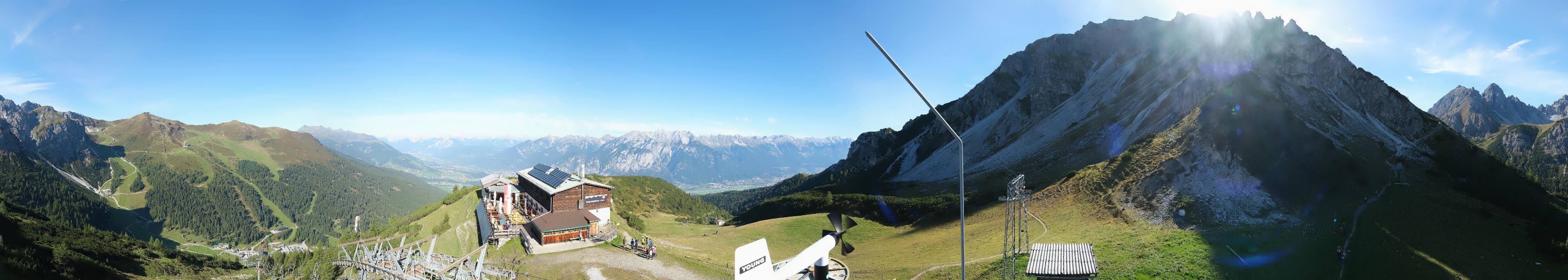 Archiv Foto Webcam Axams: Blick vom Birgitzköpflhaus
