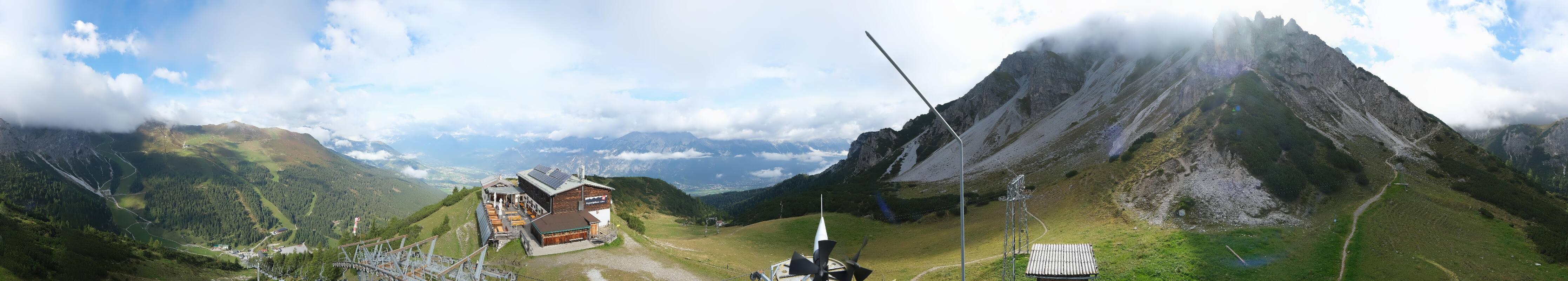 Archiv Foto Webcam Axams: Blick vom Birgitzköpflhaus