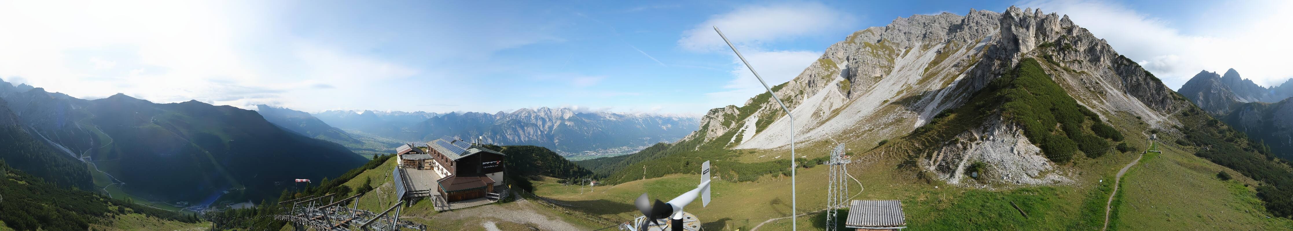Archiv Foto Webcam Axams: Blick vom Birgitzköpflhaus