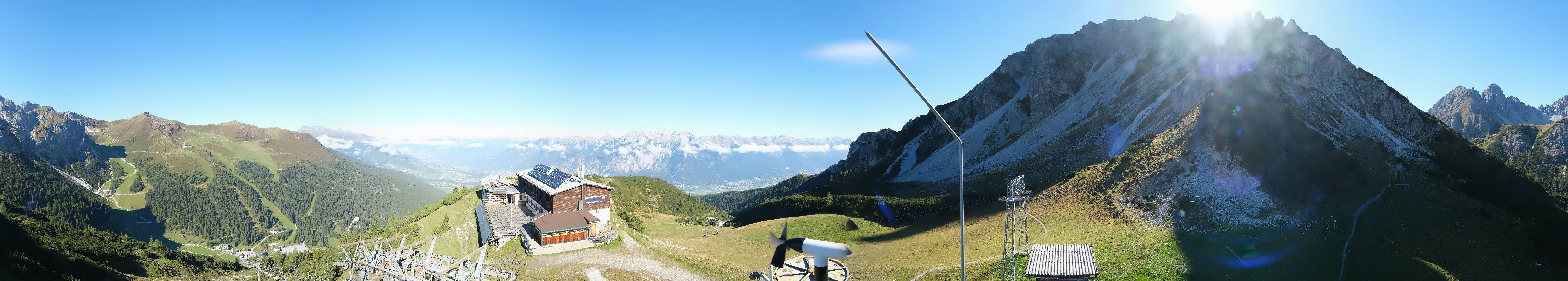 Archiv Foto Webcam Axams: Blick vom Birgitzköpflhaus