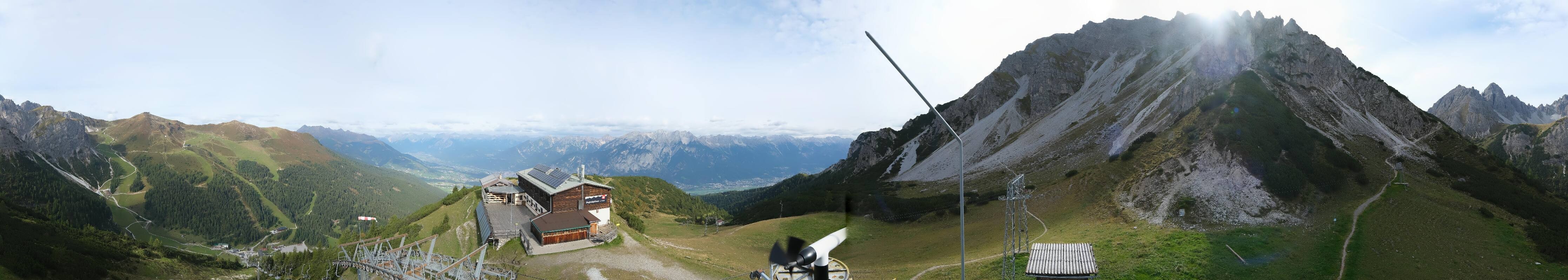 Archiv Foto Webcam Axams: Blick vom Birgitzköpflhaus