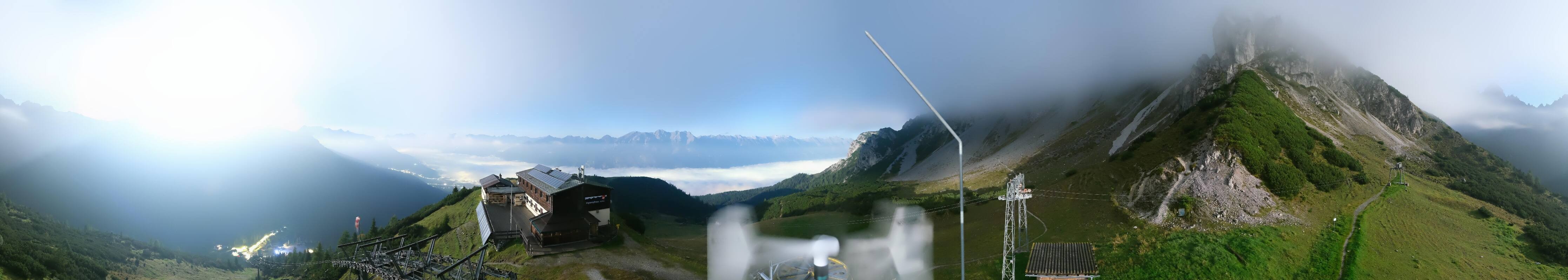Archiv Foto Webcam Axams: Blick vom Birgitzköpflhaus