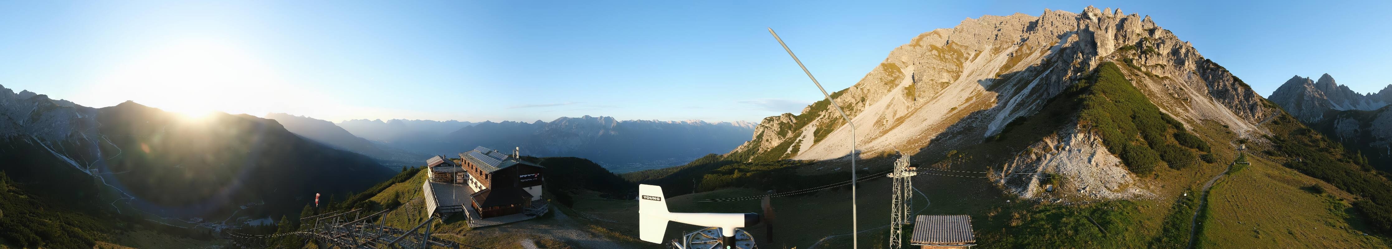 Archiv Foto Webcam Axams: Blick vom Birgitzköpflhaus