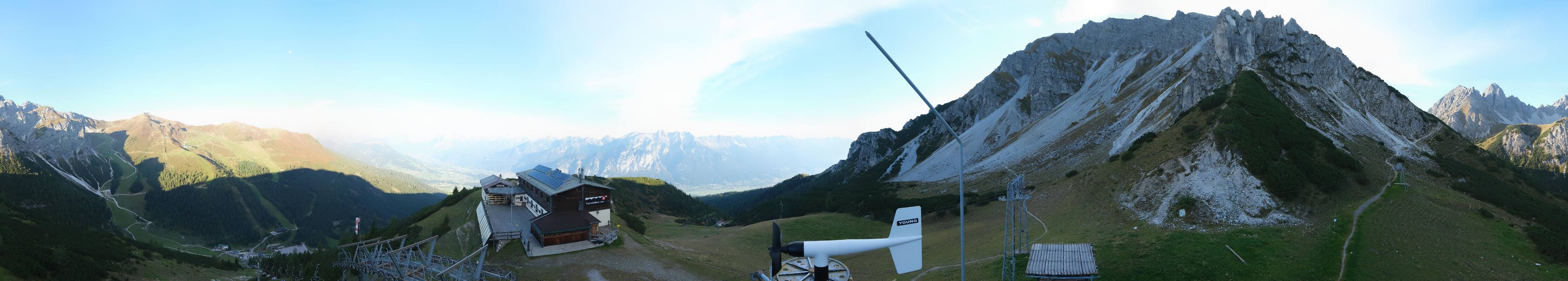 Archiv Foto Webcam Axams: Blick vom Birgitzköpflhaus
