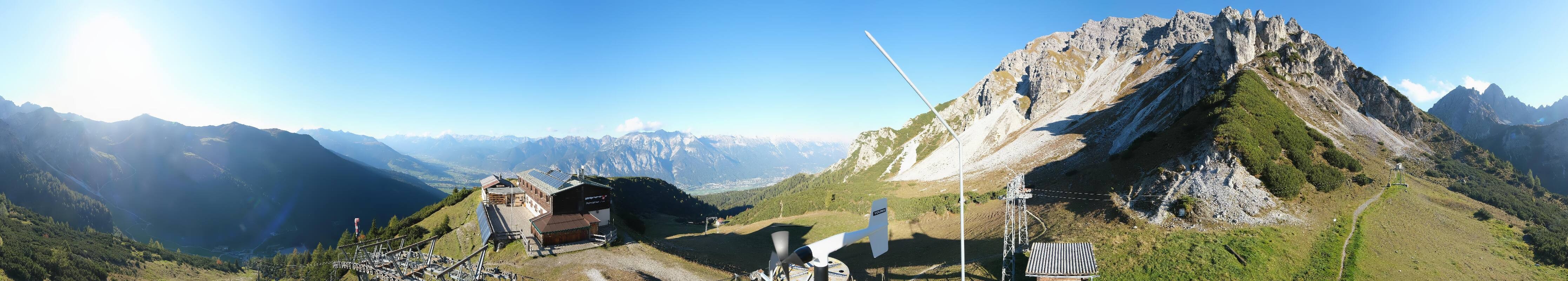Archiv Foto Webcam Axams: Blick vom Birgitzköpflhaus