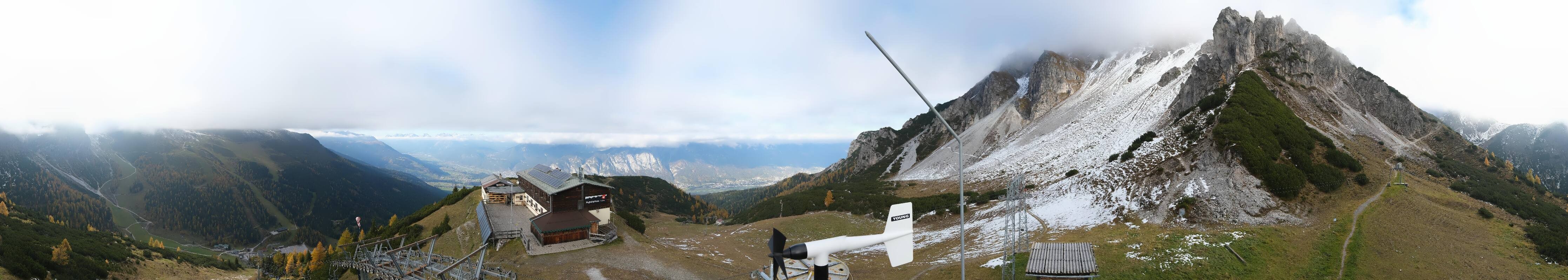 Archiv Foto Webcam Axams: Blick vom Birgitzköpflhaus