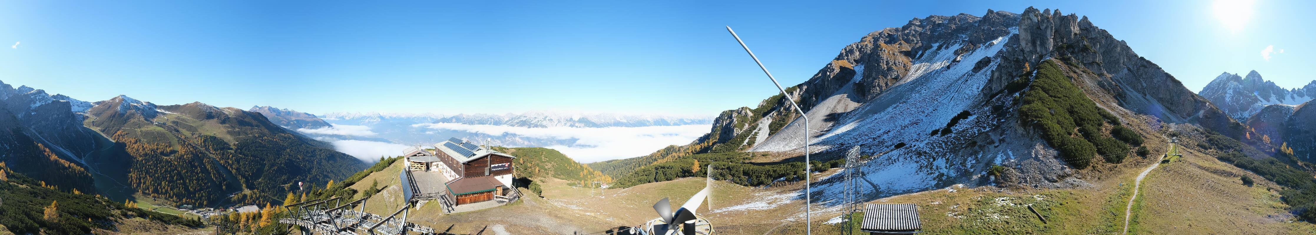 Archiv Foto Webcam Axams: Blick vom Birgitzköpflhaus