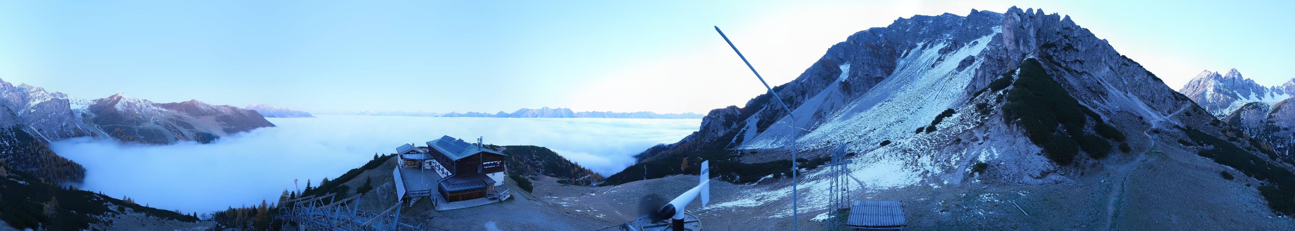 Archiv Foto Webcam Axams: Blick vom Birgitzköpflhaus