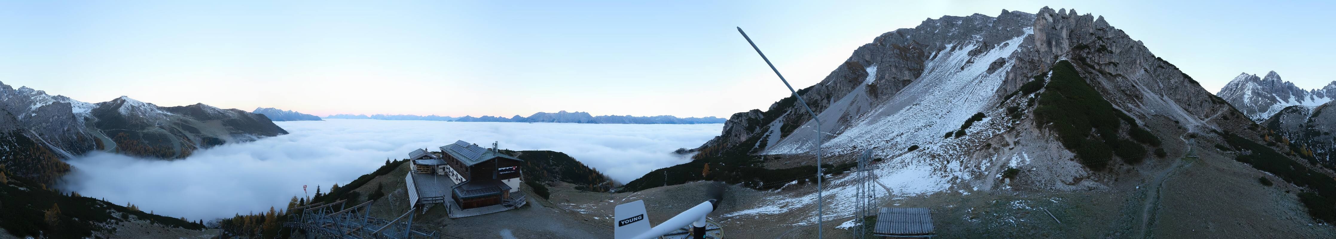 Archiv Foto Webcam Axams: Blick vom Birgitzköpflhaus