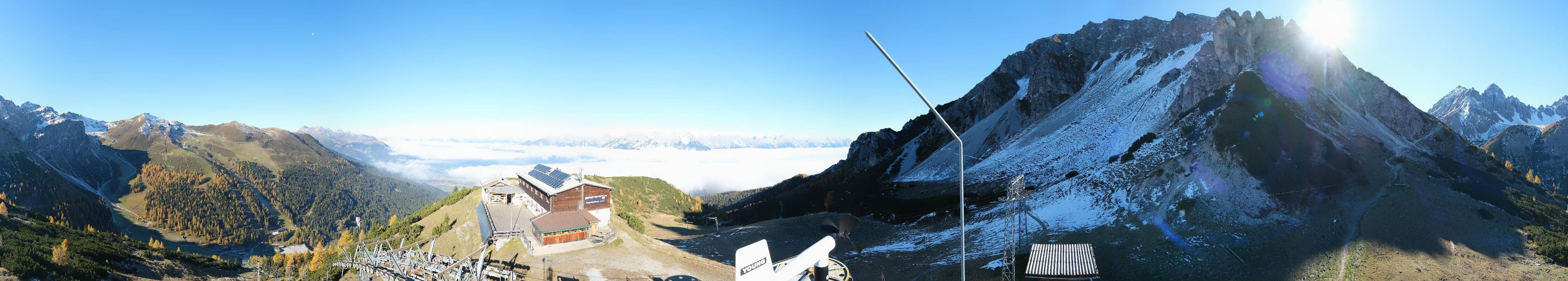Archiv Foto Webcam Axams: Blick vom Birgitzköpflhaus