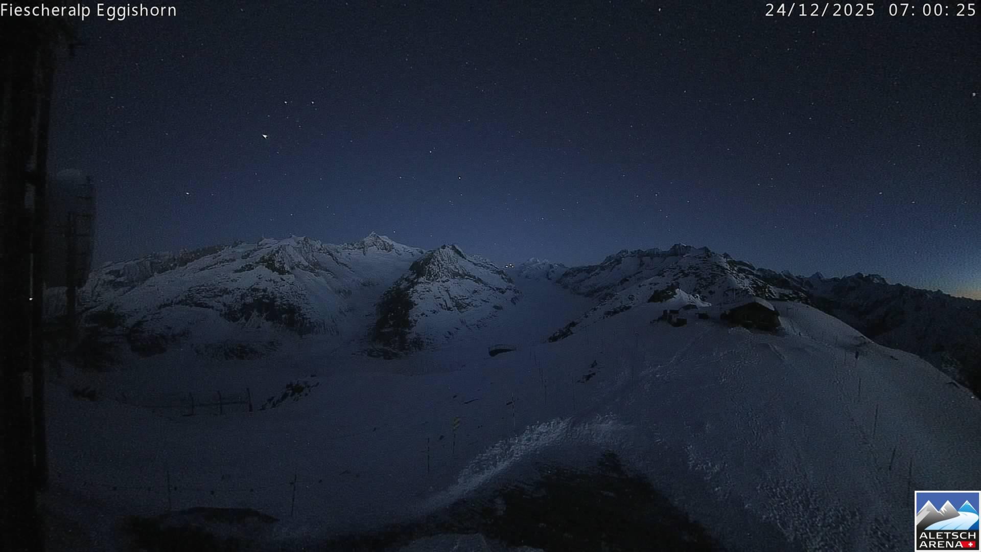 Archiv Foto Webcam Aletsch Arena: Grosser Aletschgletscher (Eggishorn)