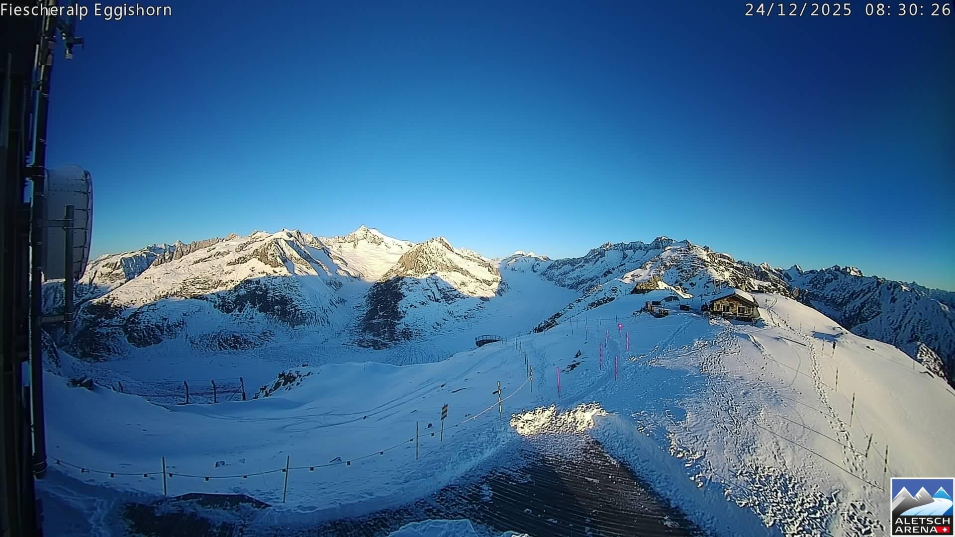Archiv Foto Webcam Aletsch Arena: Grosser Aletschgletscher (Eggishorn)