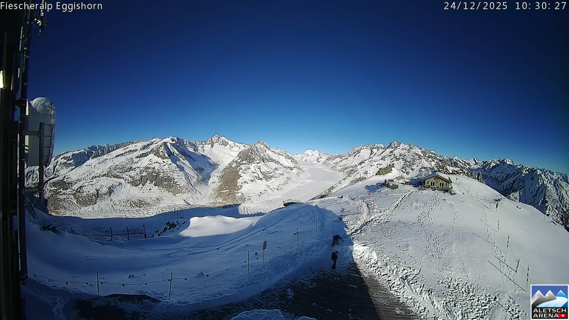 Archiv Foto Webcam Aletsch Arena: Grosser Aletschgletscher (Eggishorn)
