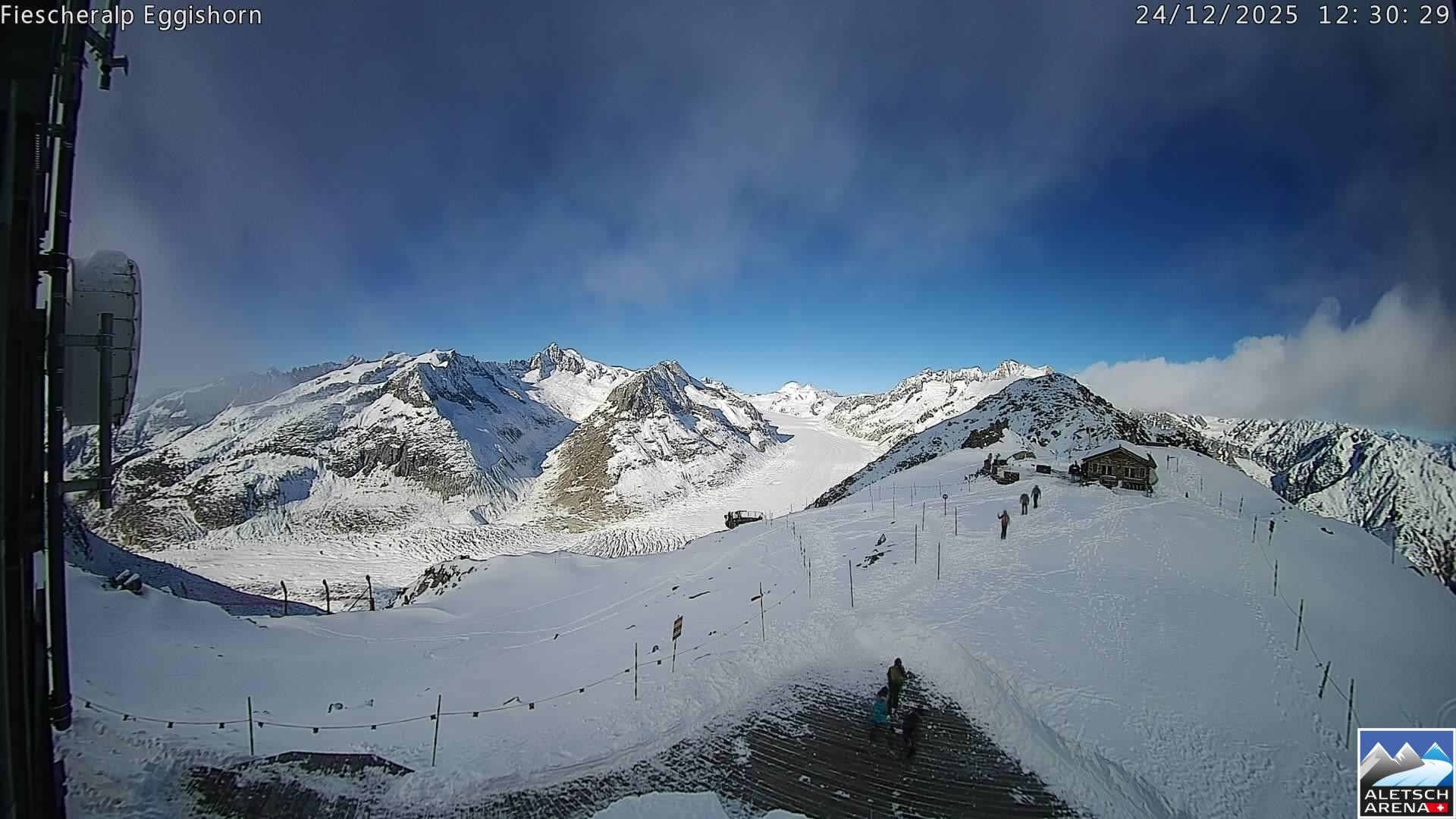 Archiv Foto Webcam Aletsch Arena: Grosser Aletschgletscher (Eggishorn)