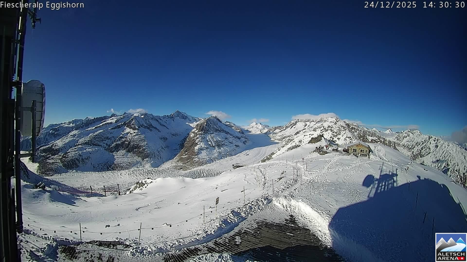 Archiv Foto Webcam Aletsch Arena: Grosser Aletschgletscher (Eggishorn)