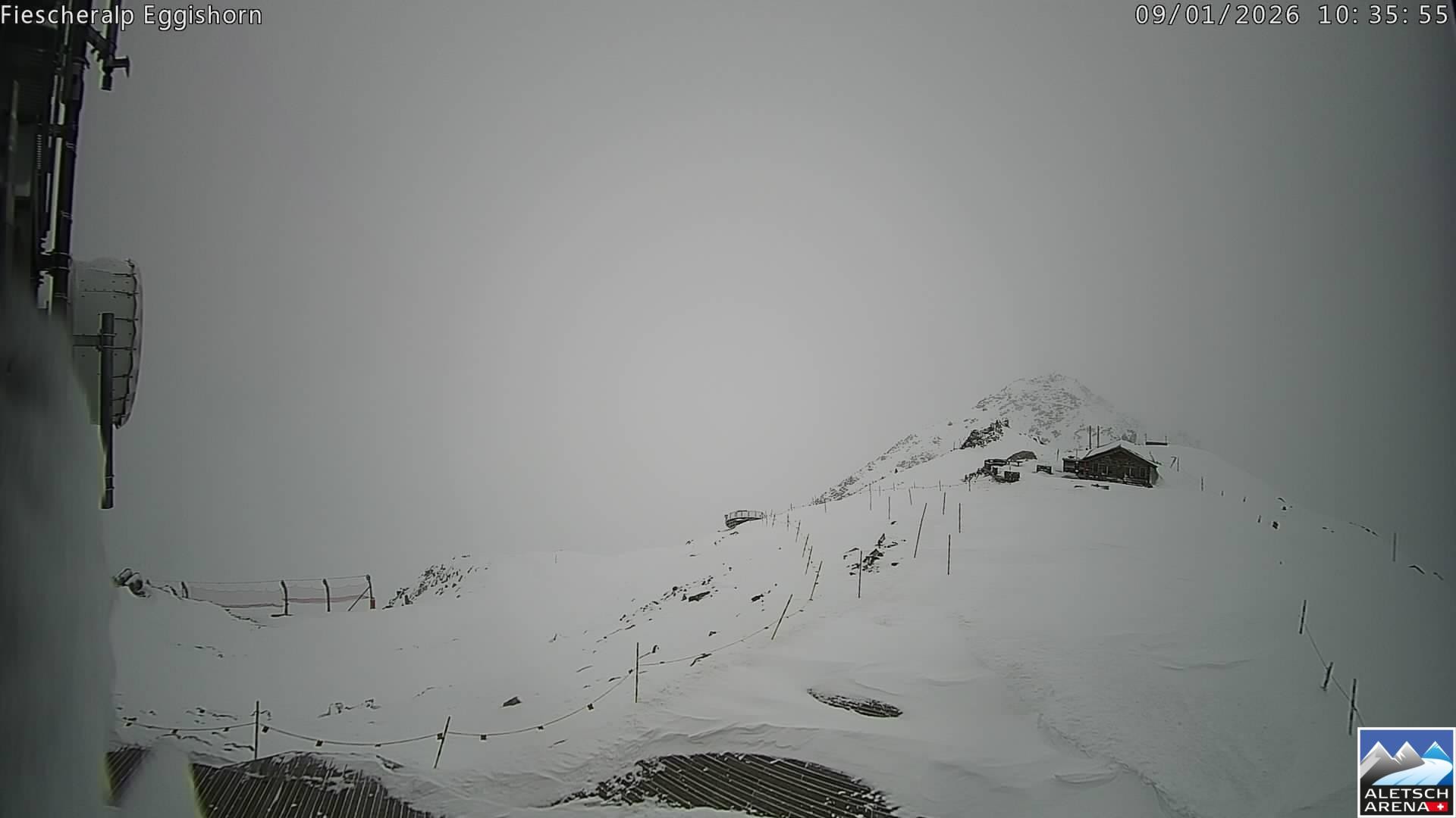 Archiv Foto Webcam Aletsch Arena: Grosser Aletschgletscher (Eggishorn)