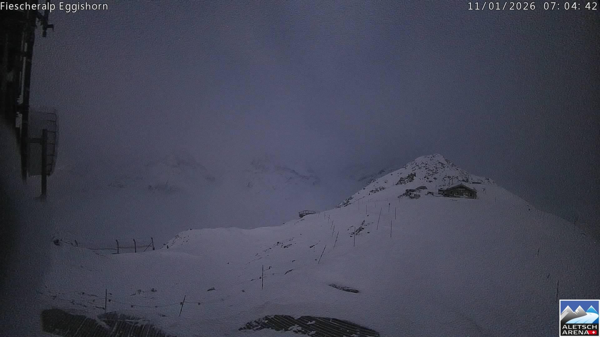 Archiv Foto Webcam Aletsch Arena: Grosser Aletschgletscher (Eggishorn)