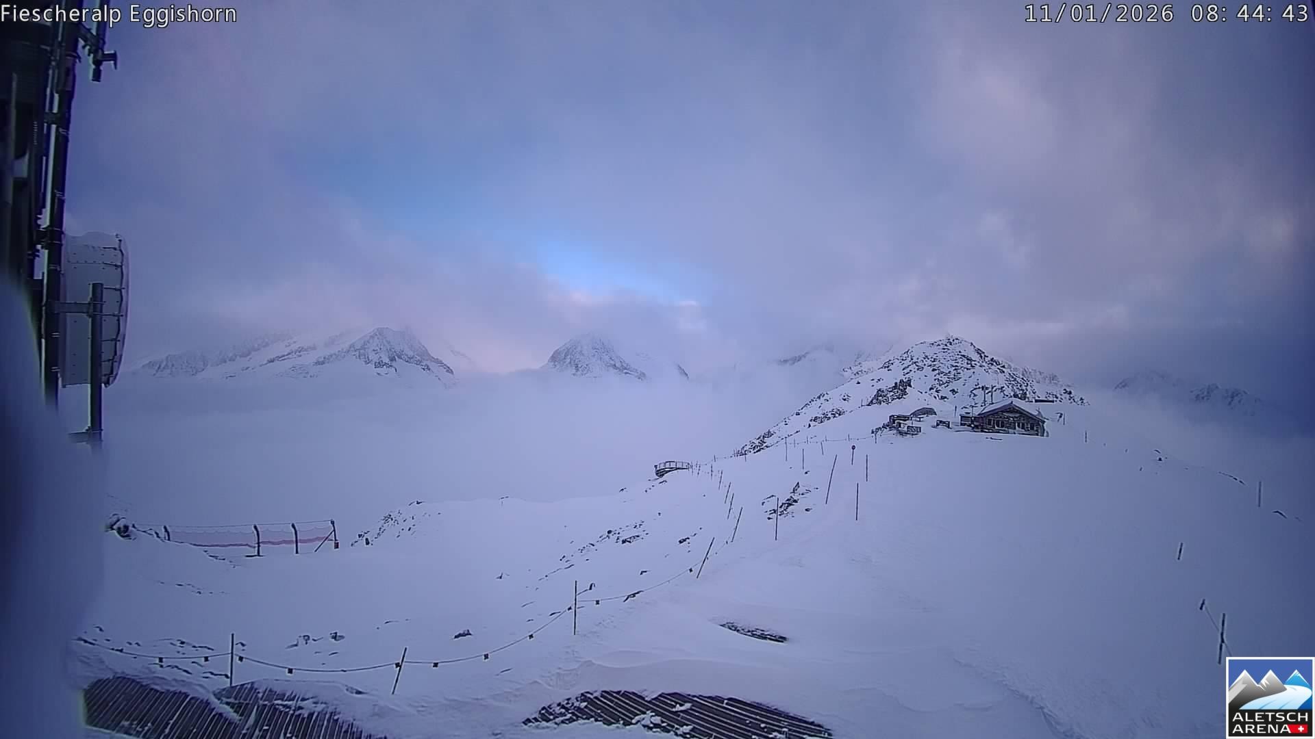 Archiv Foto Webcam Aletsch Arena: Grosser Aletschgletscher (Eggishorn)