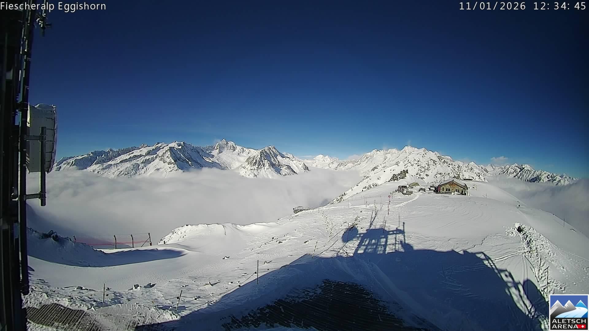 Archiv Foto Webcam Aletsch Arena: Grosser Aletschgletscher (Eggishorn)