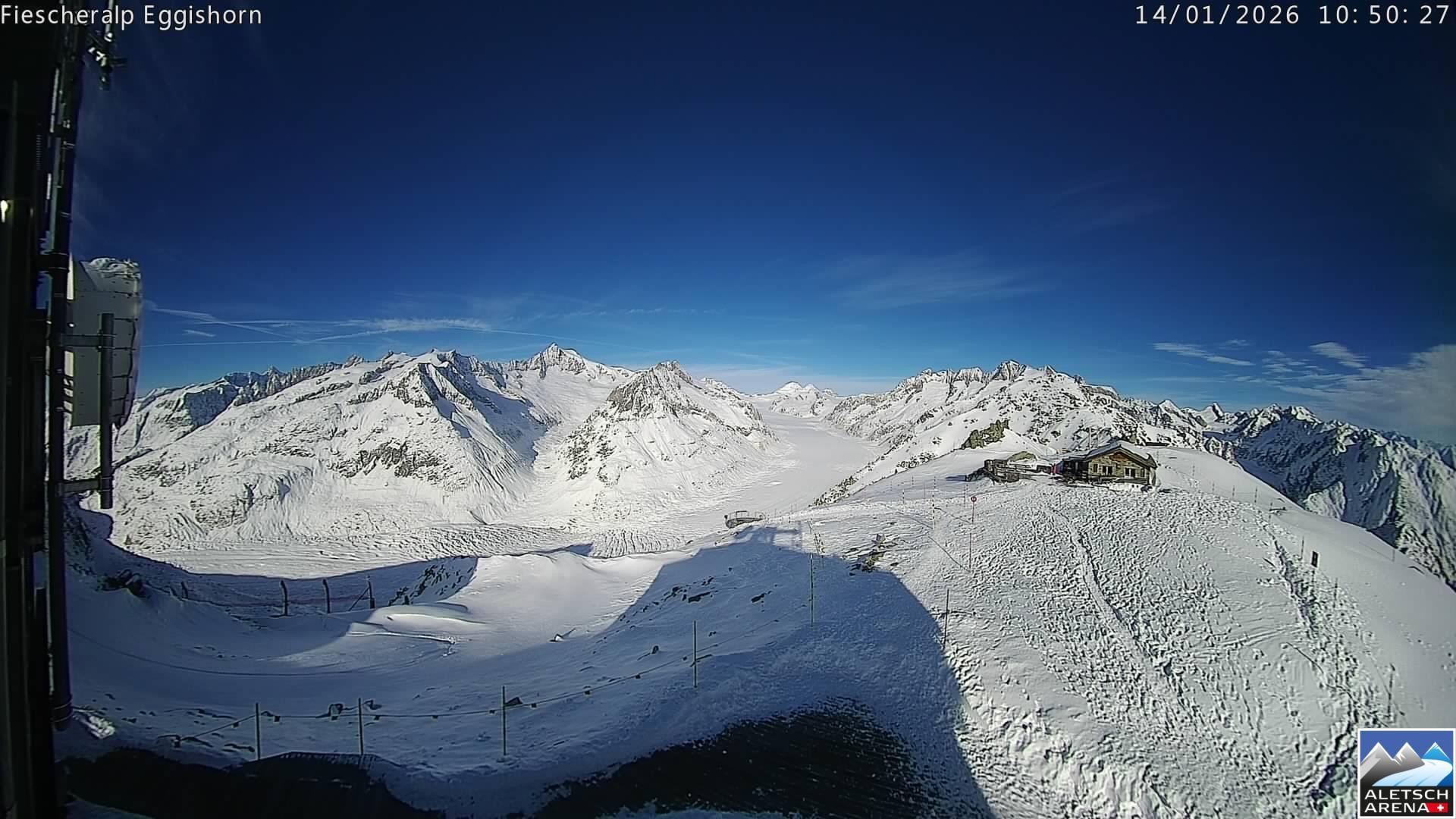 Archiv Foto Webcam Aletsch Arena: Grosser Aletschgletscher (Eggishorn)