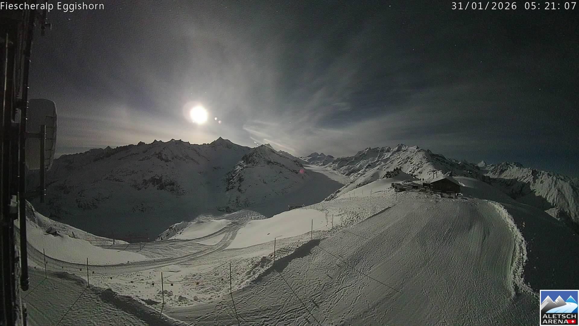 Archiv Foto Webcam Aletsch Arena: Grosser Aletschgletscher (Eggishorn)