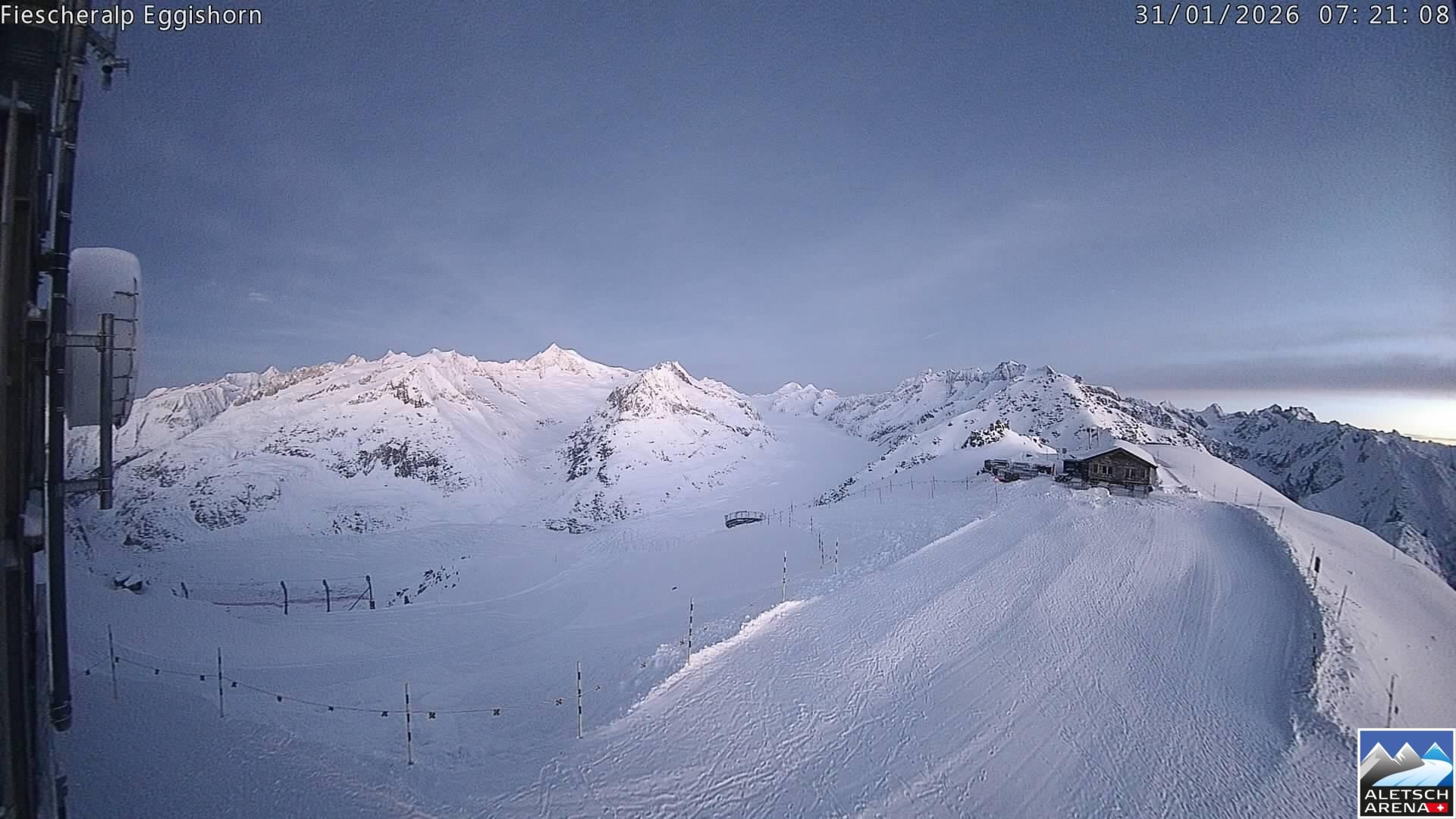 Archiv Foto Webcam Aletsch Arena: Grosser Aletschgletscher (Eggishorn)