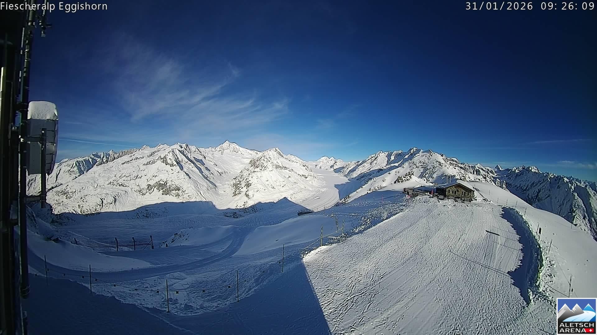 Archiv Foto Webcam Aletsch Arena: Grosser Aletschgletscher (Eggishorn)