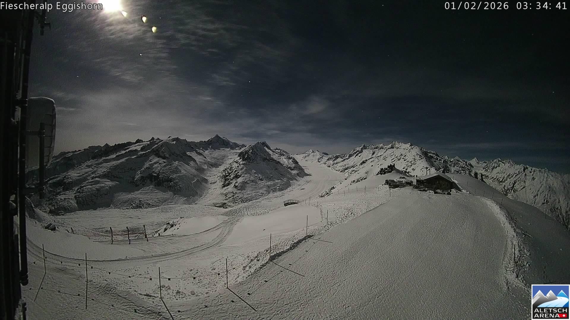 Archiv Foto Webcam Aletsch Arena: Grosser Aletschgletscher (Eggishorn)