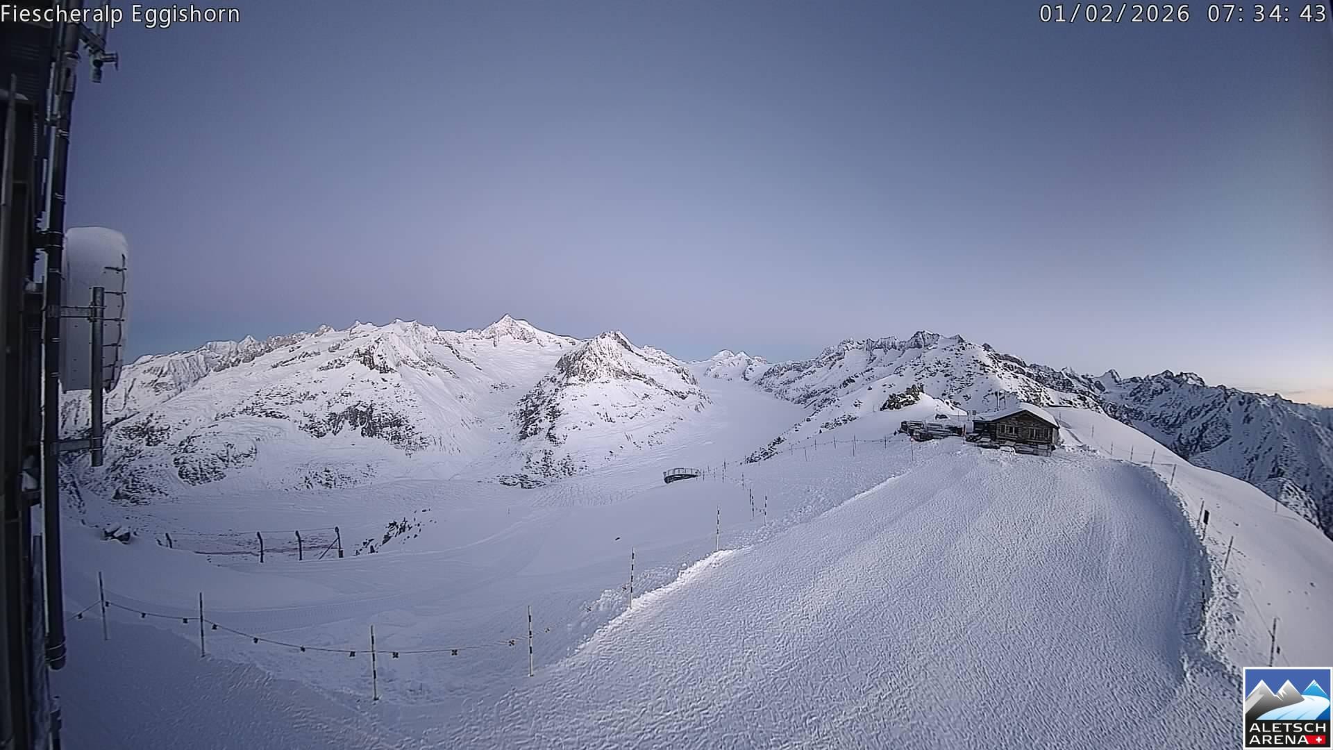 Archiv Foto Webcam Aletsch Arena: Grosser Aletschgletscher (Eggishorn)