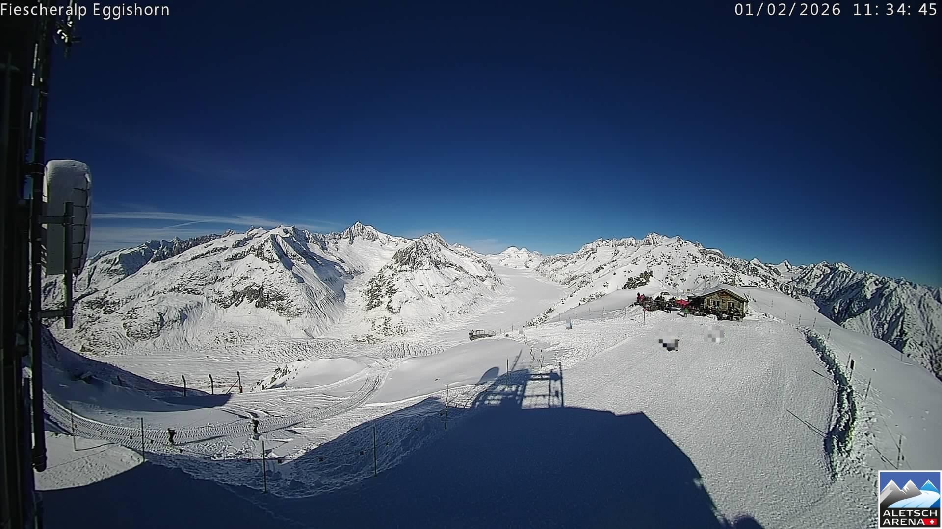 Archiv Foto Webcam Aletsch Arena: Grosser Aletschgletscher (Eggishorn)