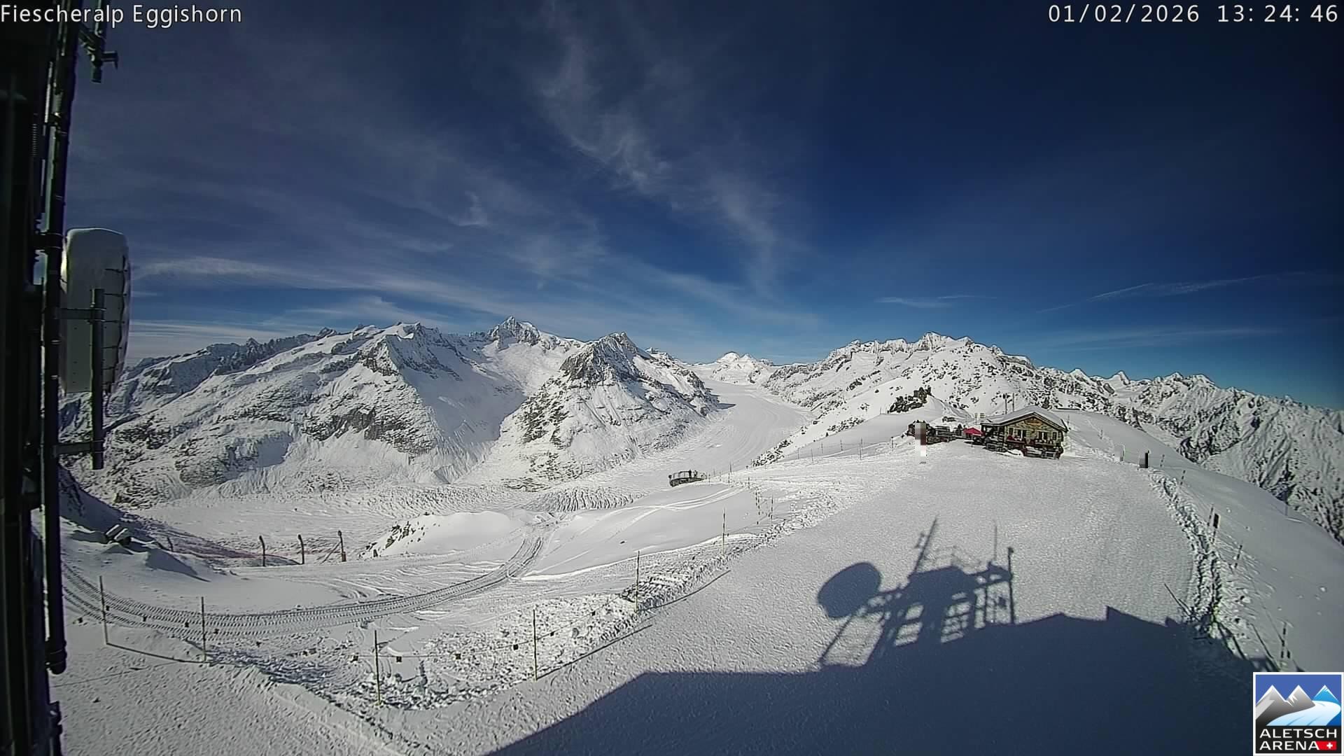 Archiv Foto Webcam Aletsch Arena: Grosser Aletschgletscher (Eggishorn)