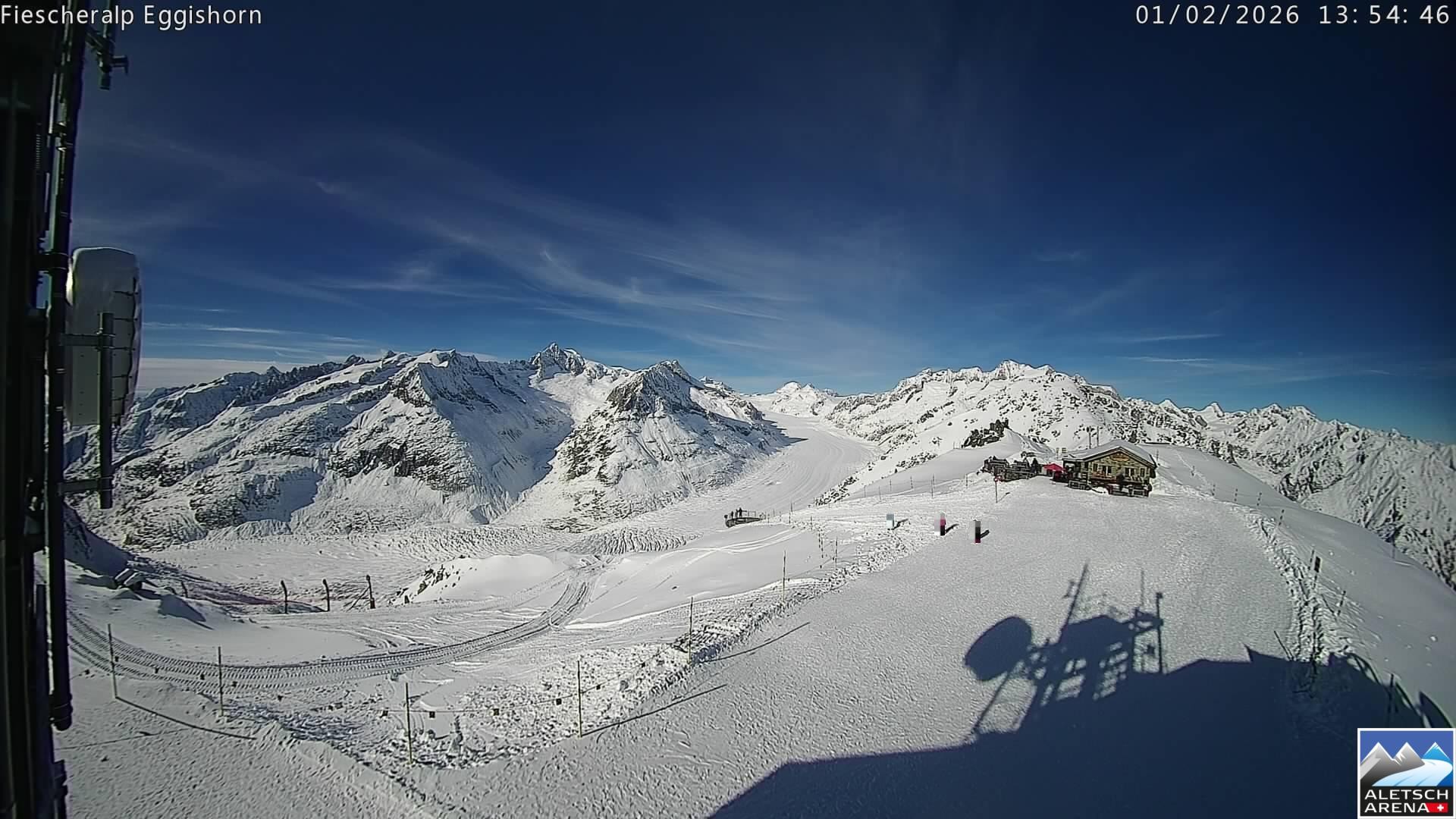 Archiv Foto Webcam Aletsch Arena: Grosser Aletschgletscher (Eggishorn)