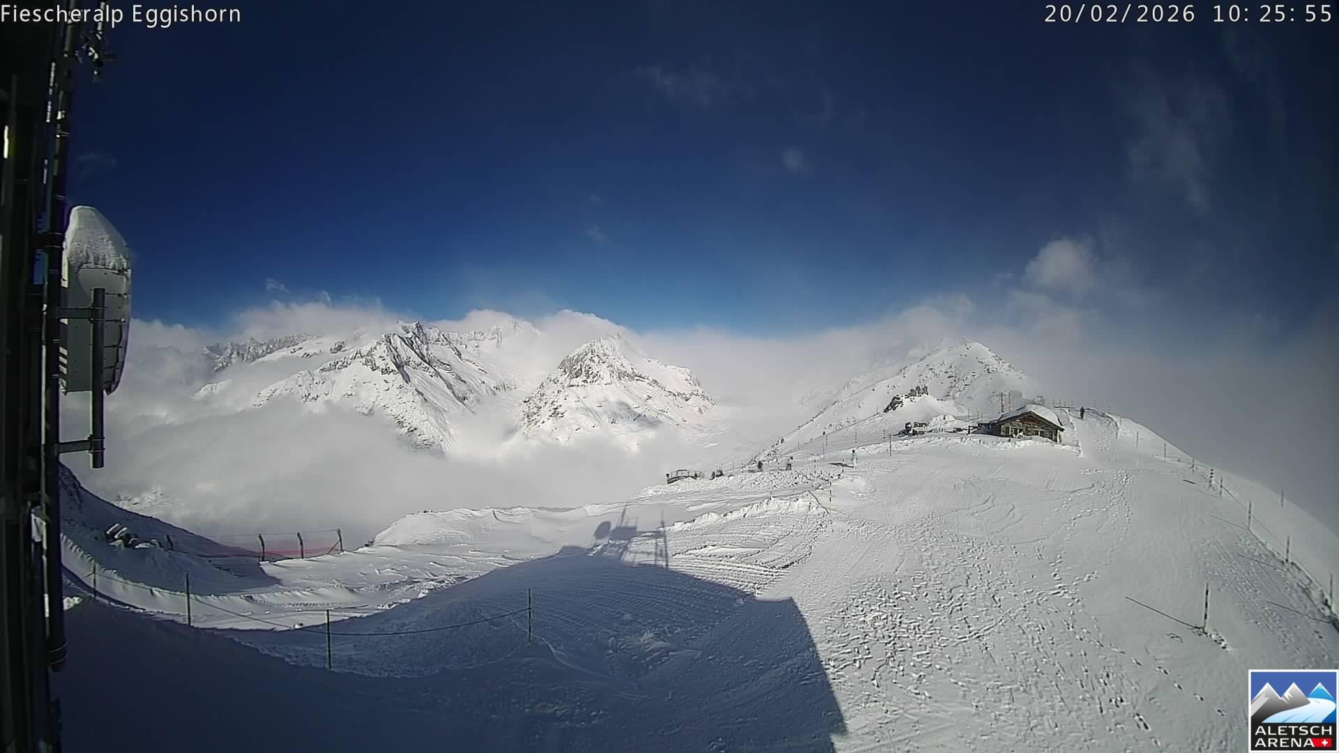 Archiv Foto Webcam Aletsch Arena: Grosser Aletschgletscher (Eggishorn)