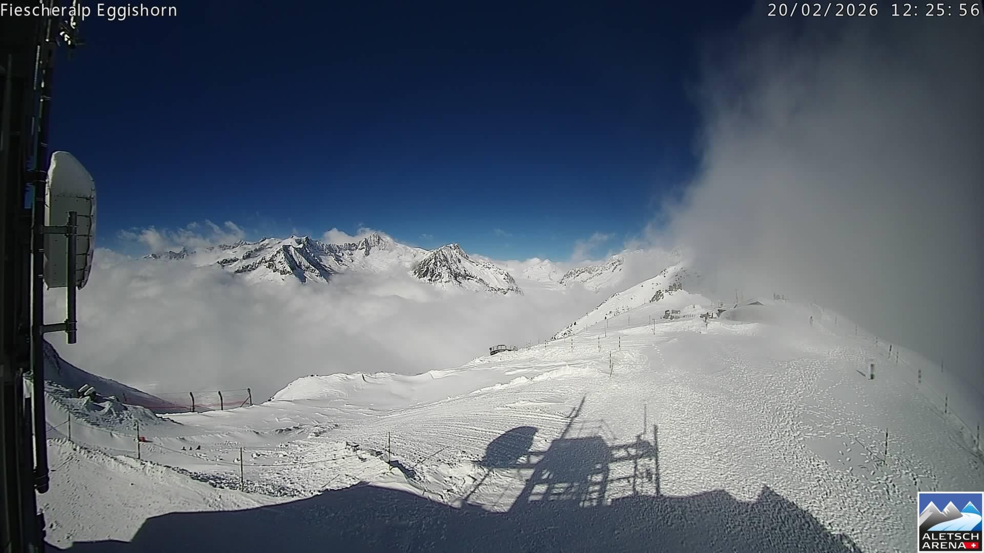 Archiv Foto Webcam Aletsch Arena: Grosser Aletschgletscher (Eggishorn)